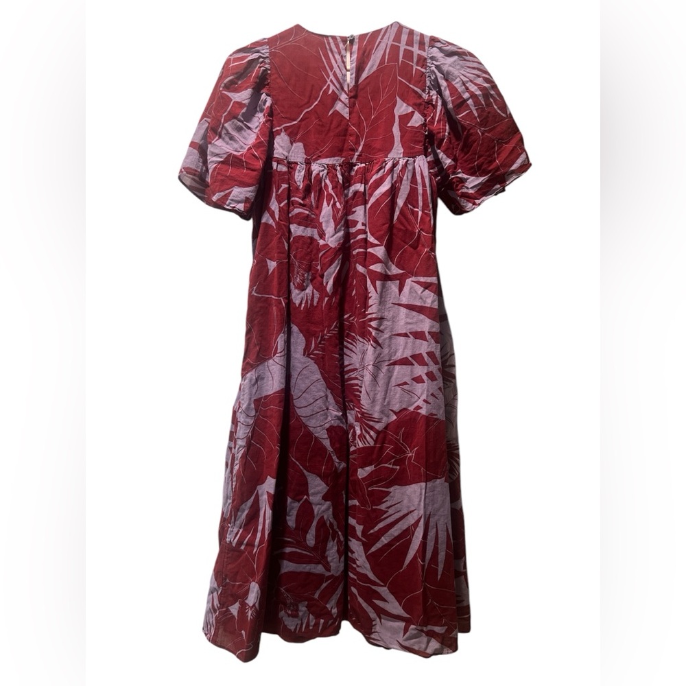 MADEWELL | Flutter-sleeve Caftan Dress in tropical vacation XXS - Picture 3 of 9
